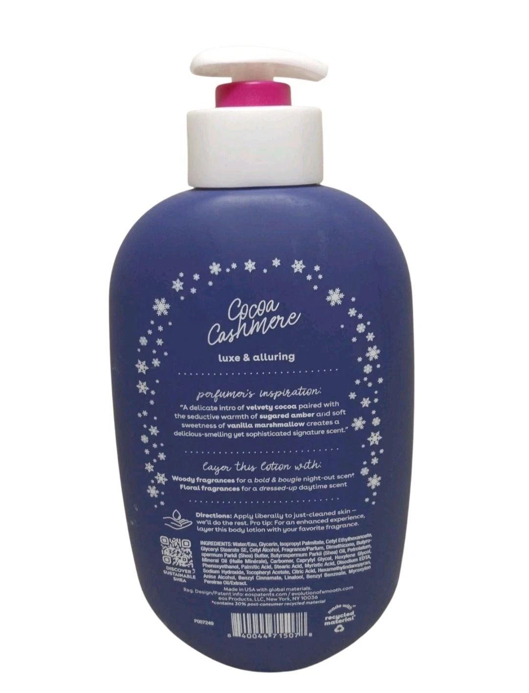 Eos Cocoa Cashmere Shea Better 24H Moisture Body Lotion 473ml – Deep Hydrating Shea Butter Body Cream, Nourishing Cocoa Cashmere Lotion for Soft Smooth Glowing Skin