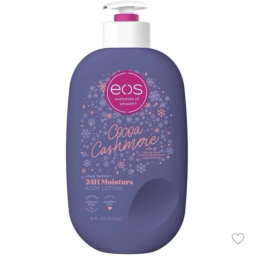 Eos Cocoa Cashmere Shea Better 24H Moisture Body Lotion 473ml – Deep Hydrating Shea Butter Body Cream, Nourishing Cocoa Cashmere Lotion for Soft Smooth Glowing Skin