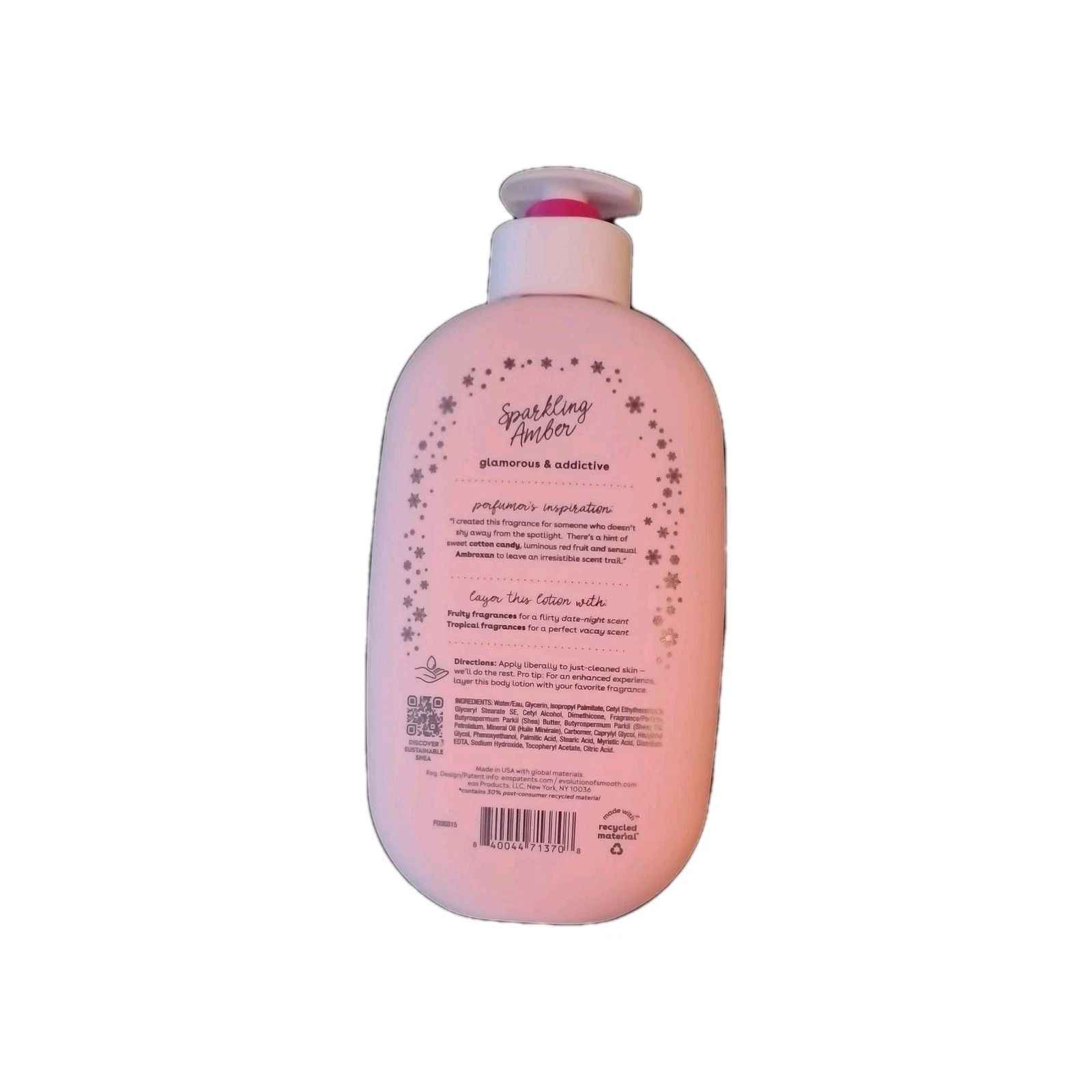 Eos Sparkling Amber Super Whitening Body Lotion 473ml – Deep Hydrating Brightening Lotion With Shea Butter, Moisturizing Body Cream for Even Tone, Soft Smooth & Radiant Skin