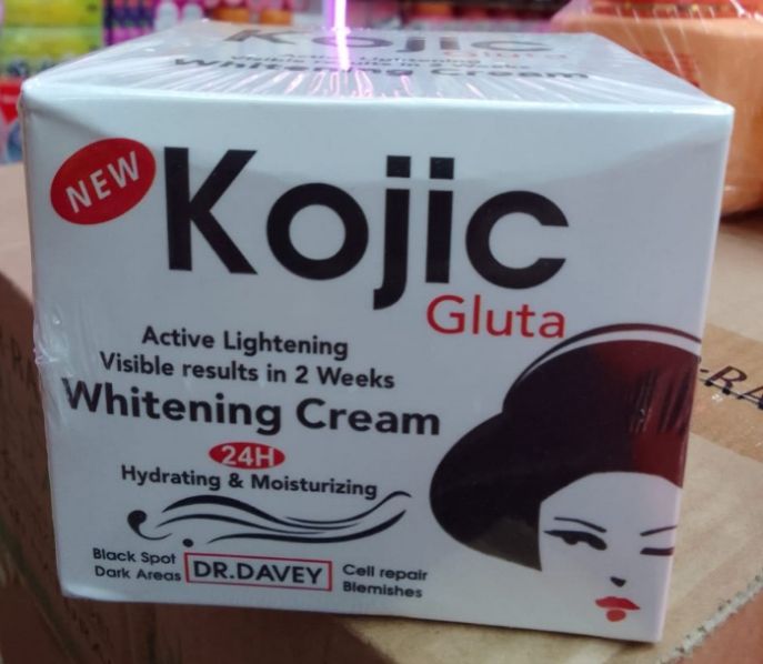 Kojic Gluta Active Lightening & Whitening Cream 24H Hydrating Moisturizing – Reduce Black Spots, Dark Areas, Blemishes & Uneven Tone, Kojic Acid & Glutathione Brightening Skin Repair Cream
