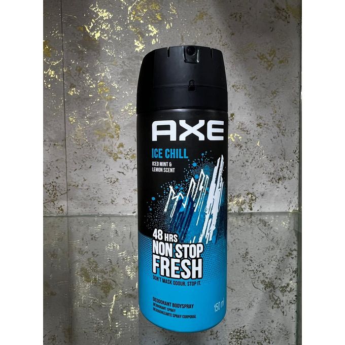 Axe Ice Chill Deodorant Body Spray 150ml, Iced Mint & Lemon Scent for Men, 48H Non-Stop Freshness, Odour Protection That Stops Odour Not Masking, Long Lasting Cool Confidence