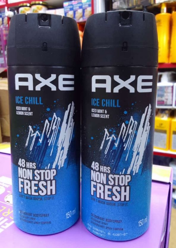 Axe Ice Chill Deodorant Body Spray 150ml, Iced Mint & Lemon Scent for Men, 48H Non-Stop Freshness, Odour Protection That Stops Odour Not Masking, Long Lasting Cool Confidence