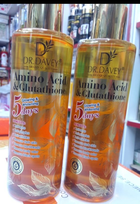 Dr Davey Amino Acid & Glutathione 5 Days Whitening & Glowing Serum Anti-Acne, Anti-Pimple, Anti-Wrinkle, Dark Spot Removal, Blackhead Eliminator, Body Odour Fighter, Hydrating Skin Care