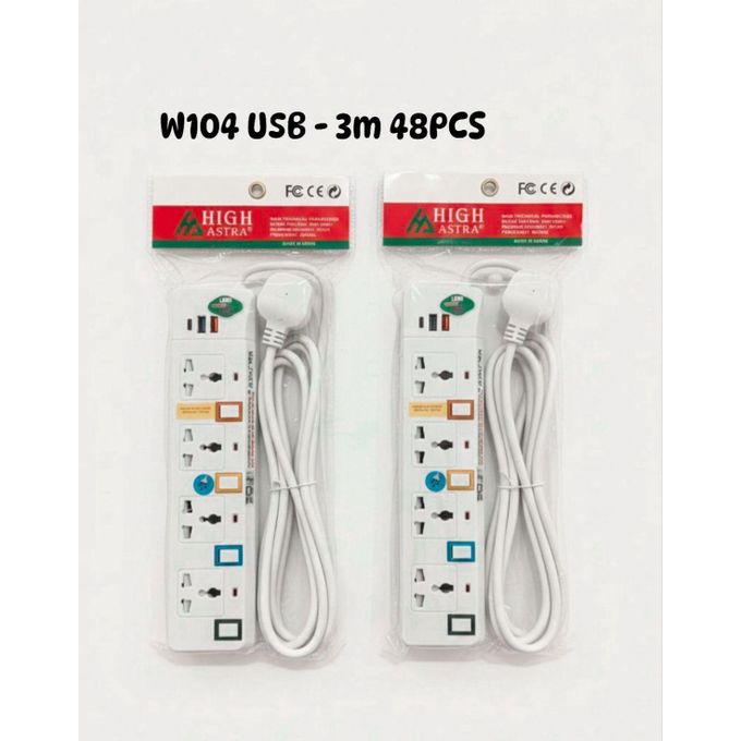 W104 4-Way Smart Power Extension - Integrated Surge Protector - 2 USB + 1 Type-C Ports  is the ultimate power solution for modern homes and offices, combining traditional 4-way outlets with high-speed