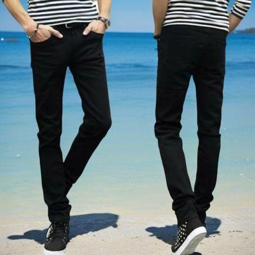 Men Casual Trend Long Pants Thin Stretch Jeans Slim Feet Straight Leg  This trouser is Stretching and breathable hence easier movement. Men Fashion-plus Offers the Best Price for this Perfect Quality.