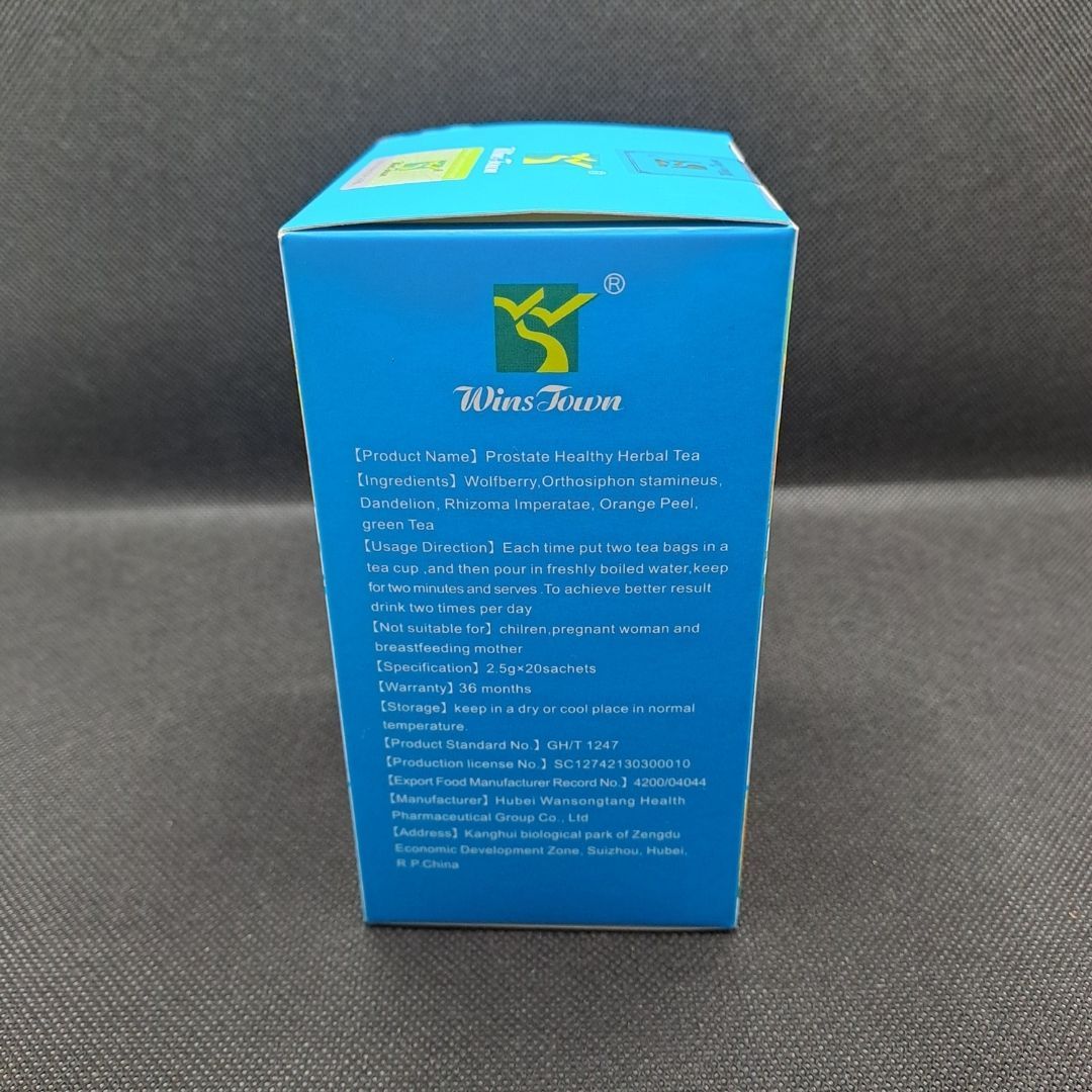 Men Prostate Health Tea Detox Herbal 20 Sachets Bags Winstown Natural Vegan Prostatitis BPH Organic