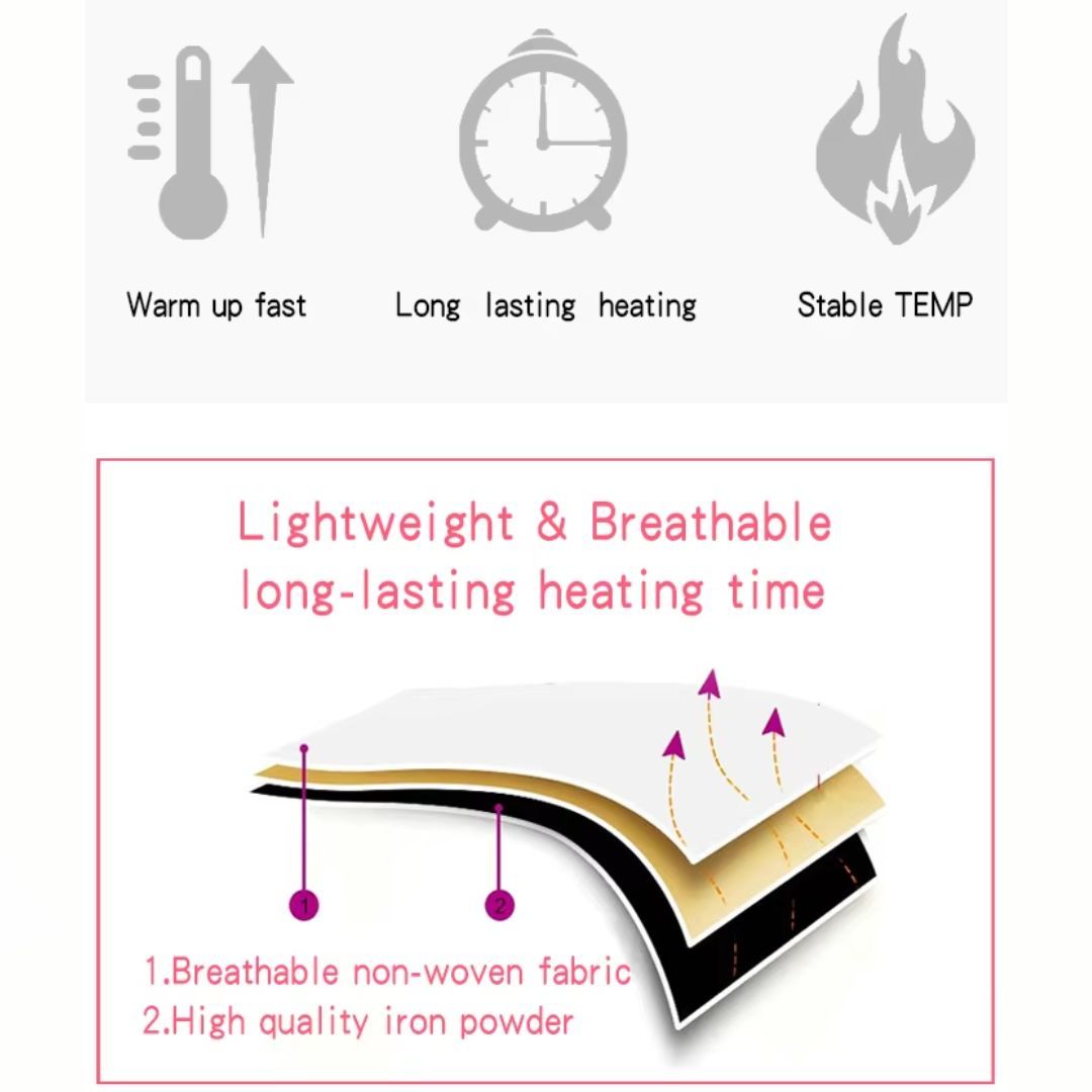 Instant Relief Warming Patches 8 Hours Camping Hiking Heating Dysmenorrhea Menstrual Cramps Muscle Pain Body Warmth Period Disposable Thermal Self-Heating Uterus 1 Piece
