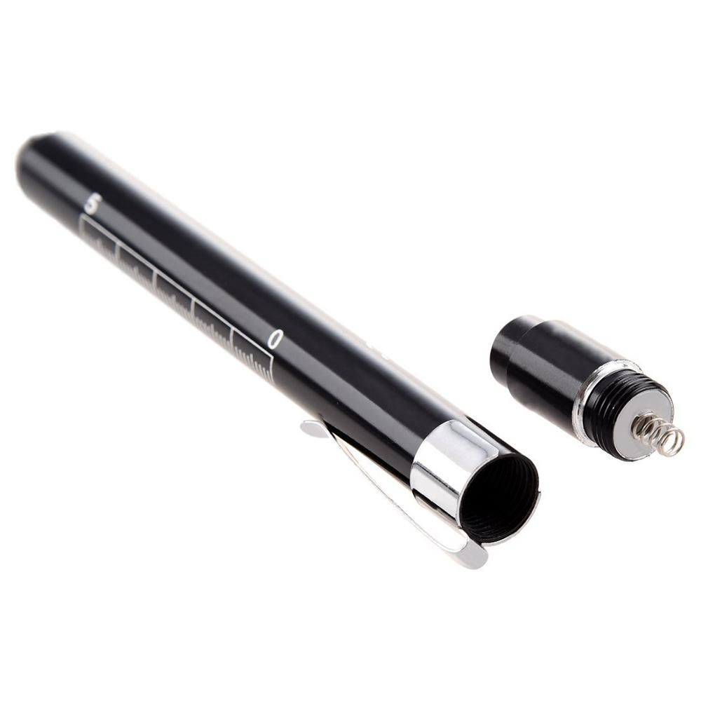 Medical Pen Torch with Batteries White Light First Aid Penlight LED Doctor Nurse Dentist Inspection Therapy Dental Professional Student Black