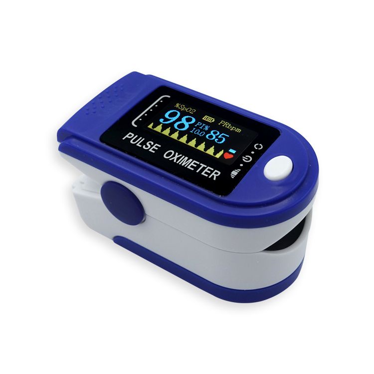 Medical Digital Fingertip Pulse Oximeter Blood Oxygen Meter with Batteries Screen Saturation Heart Rate with lanyard Oximetry Finger Tip