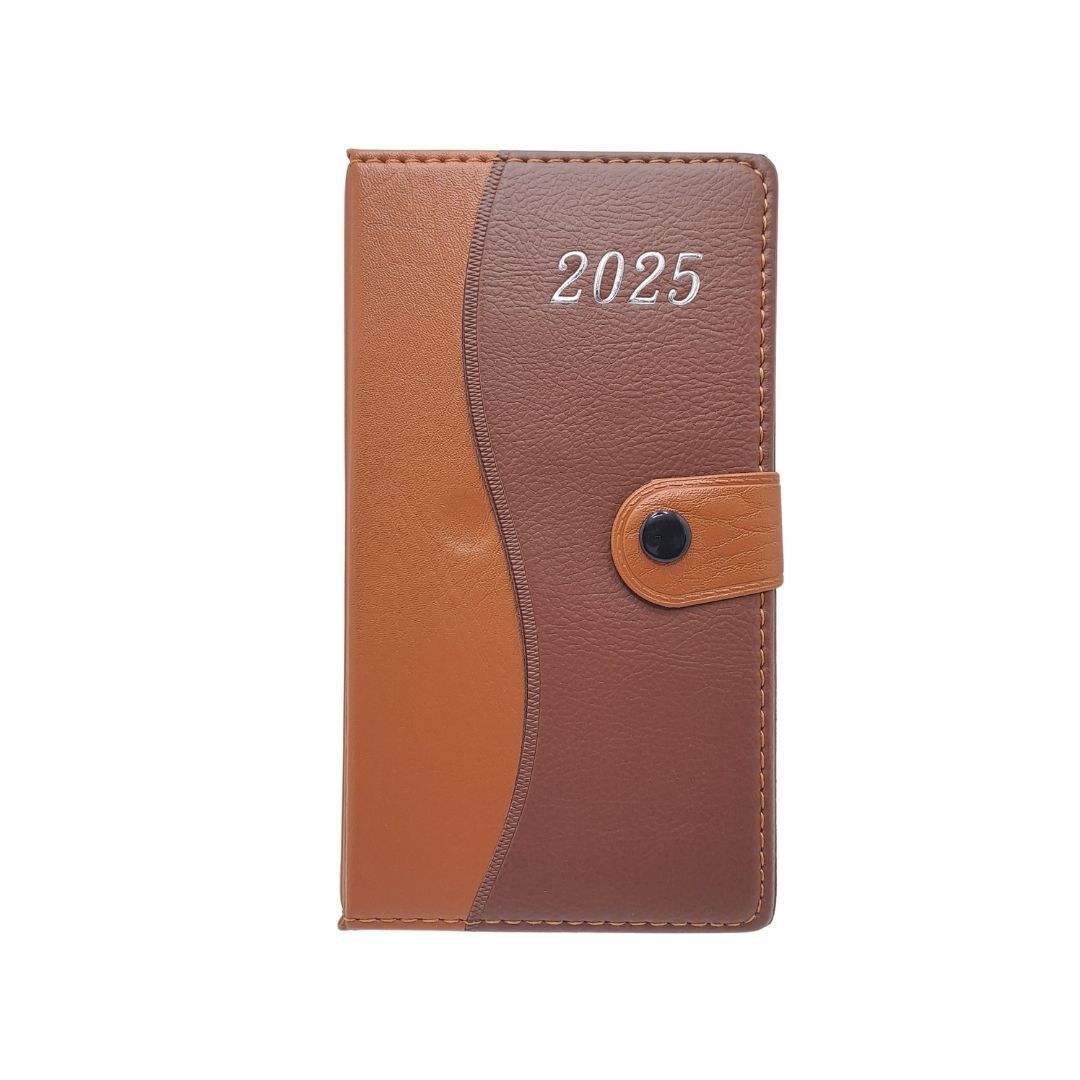 2025 Diary A6 Size Soft Cover Calendar Planner Notebook Executive BROWN Small Portable Personal Organizer To Do List