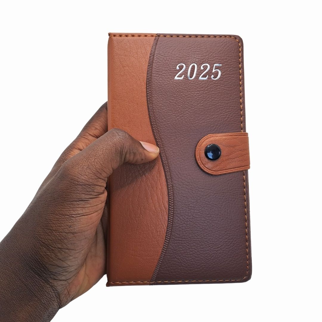 2025 Diary A6 Size Soft Cover Calendar Planner Notebook Executive BROWN Small Portable Personal Organizer To Do List