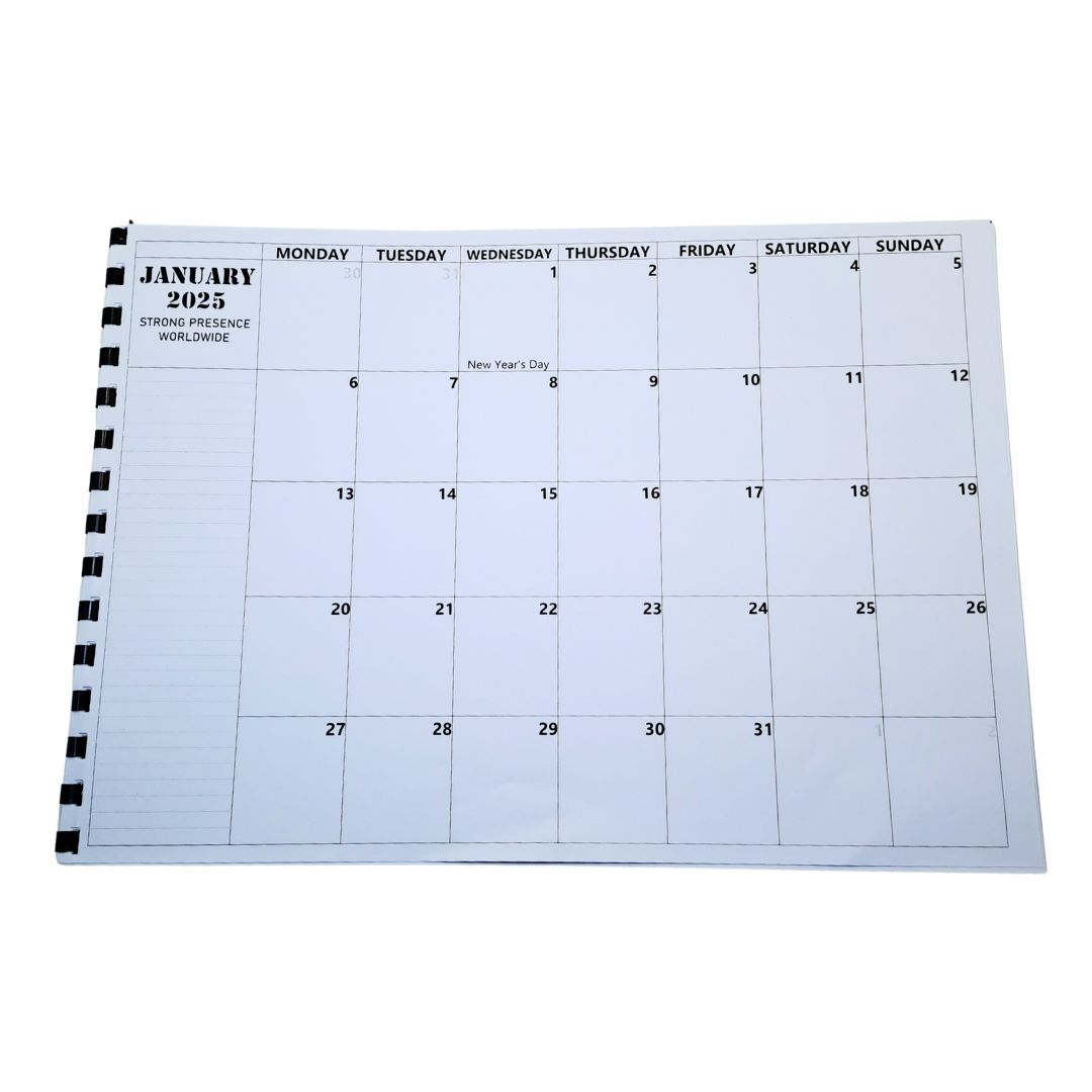 Writable 2025 Calendar A4 Size My Personal Planner Monthly Organizer Memo Goal Desk Office School Home Work Schedule To Do List Motivation