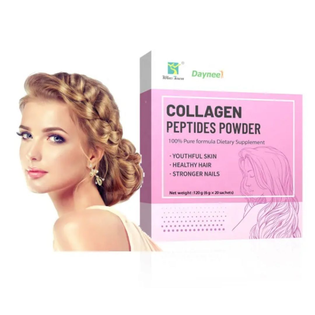 Winstown Collagen Peptides – Skin Whitening & Anti-Aging Beauty Supplement (20 Sachets) Powder for Glow Skin Whitening Beauty Personal Care Supplements Drinks Anti-Aging Dietary Supplement Natural