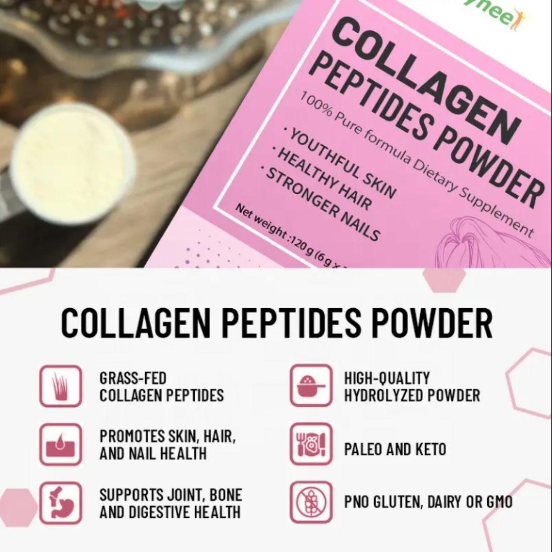 Winstown Collagen Peptides – Skin Whitening & Anti-Aging Beauty Supplement (20 Sachets) Powder for Glow Skin Whitening Beauty Personal Care Supplements Drinks Anti-Aging Dietary Supplement Natural