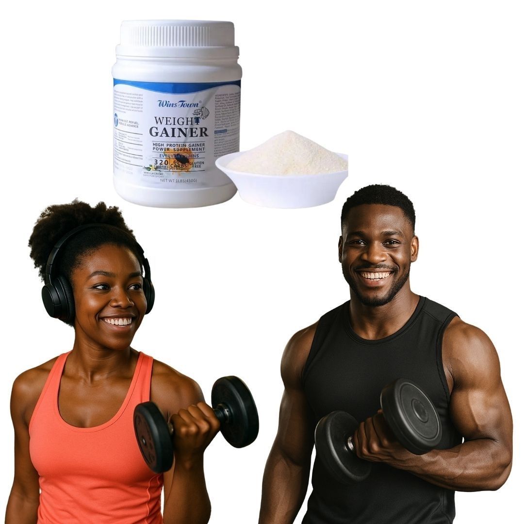 Winstown High Protein Weight Gainer Powder – 450g Muscle Mass & Bodybuilding Supplement Gain Building Health Workout Natural Vegetable Halal Immune Anti-fatigue Creatine Power