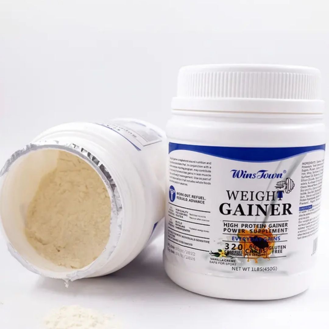 Winstown Mass Builder Pro - 450g High Protein Weight Gainer Powder for Muscle Growth Halal Certified, Vegan Friendly Supplement Body building Workout Natural Vegetable Gain Healthy Anti Fatigue