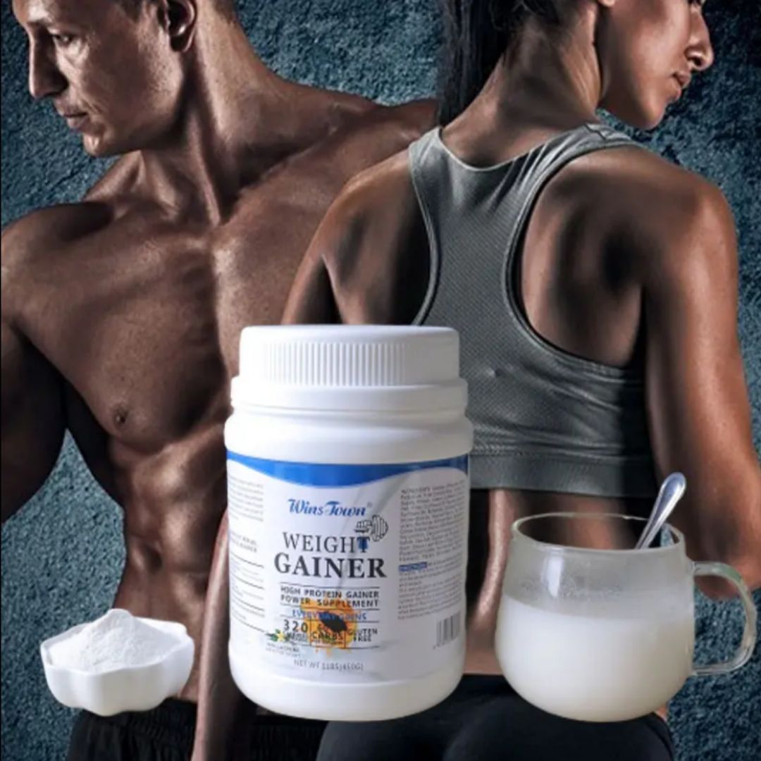 Wins Town High Protein Weight Gainer Powder Muscle Mass Builder & Natural Vegan Supplement Bodybuilding Health Workout Halal Immune Anti-Fatigue Creatine Power Repair