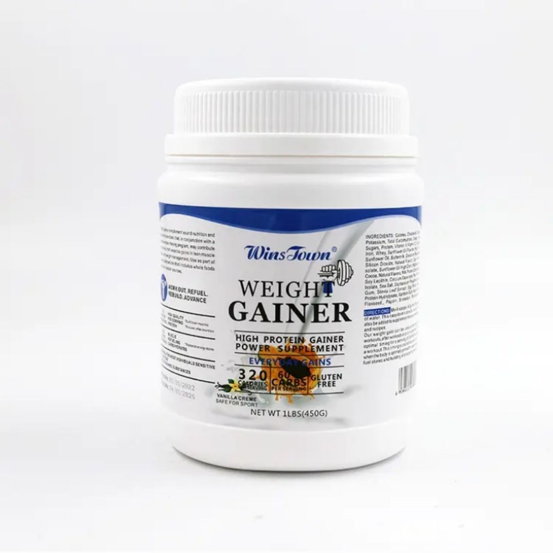 Wins Town High Protein Weight Gainer Powder Muscle Mass Builder & Natural Vegan Supplement Bodybuilding Health Workout Halal Immune Anti-Fatigue Creatine Power Repair