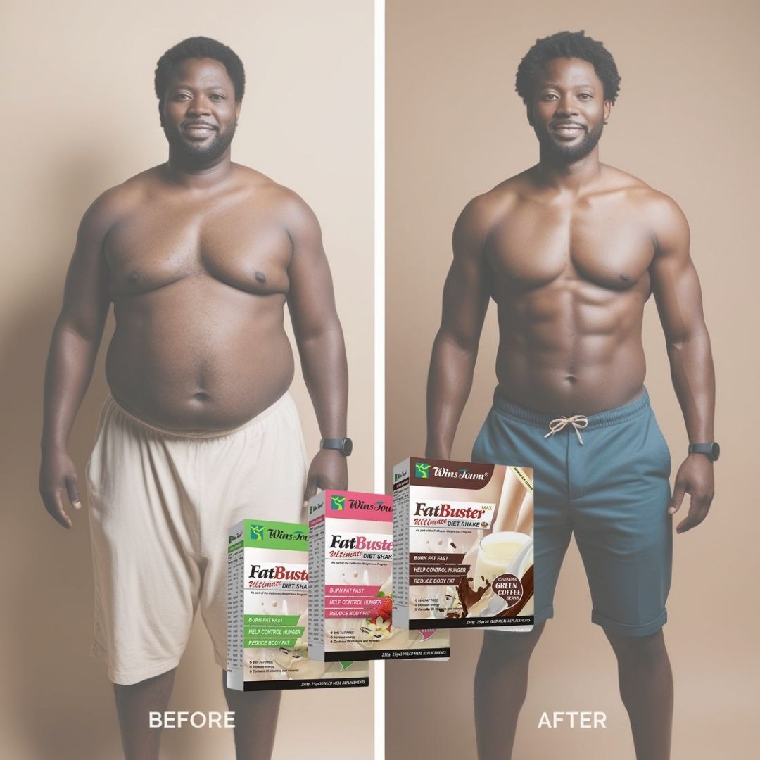 Winstown Fat Buster Max Slimming Shake – Green Coffee High Protein Meal Replacement 10 Sachets Strawberry, Chocolate and Vanilla Blaster Fast Weight Loss Supplement Flat Tummy Instant Milkshake Vegan