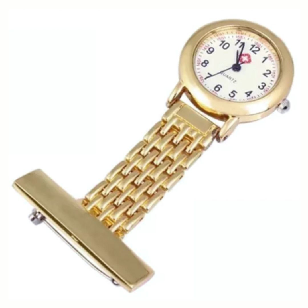 Nurse Fob Watch with Clip – Quartz Pocket Watch for Doctors, Paramedics, Lab Coats & Uniforms (Stainless Steel or Silicone Band)