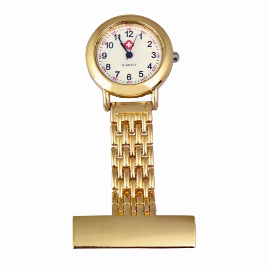 Nurse Fob Watch with Clip – Quartz Pocket Watch for Doctors, Paramedics, Lab Coats & Uniforms (Stainless Steel or Silicone Band)