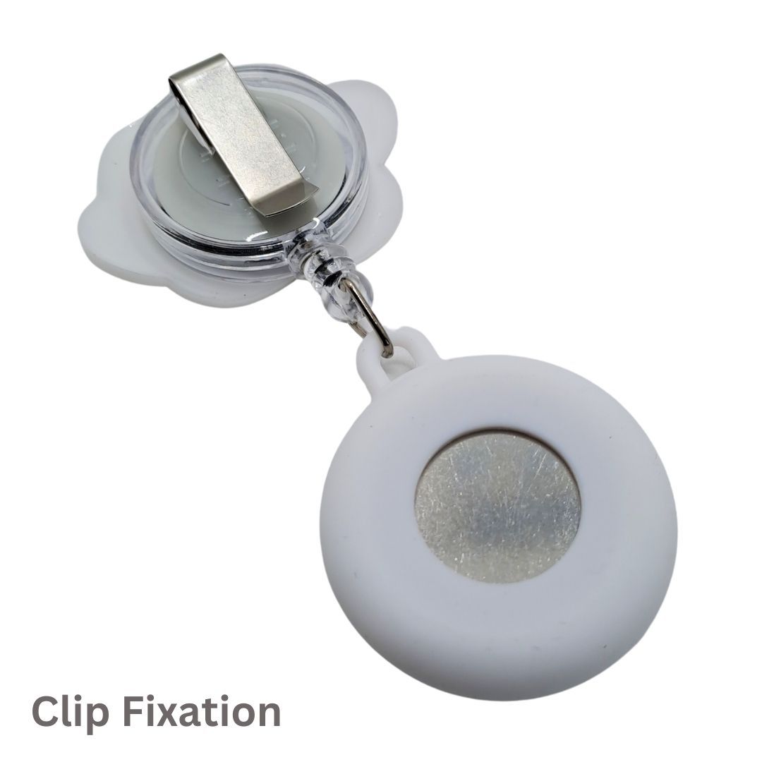 CLOUD Nurse Fob Watch with Clip – Quartz Pocket Watch for Doctors, Paramedics, Lab Coats & Uniforms Stainless Steel White Smile