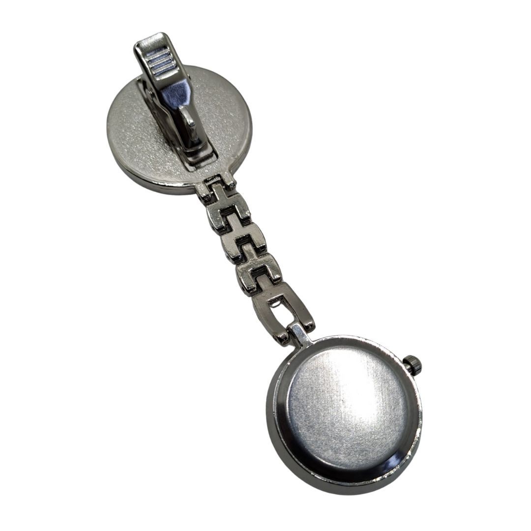 EMOJI SMILEY PINK Clip-on Nurse Fob Watch - Quartz Movement Medical Uniform Pocket Watch