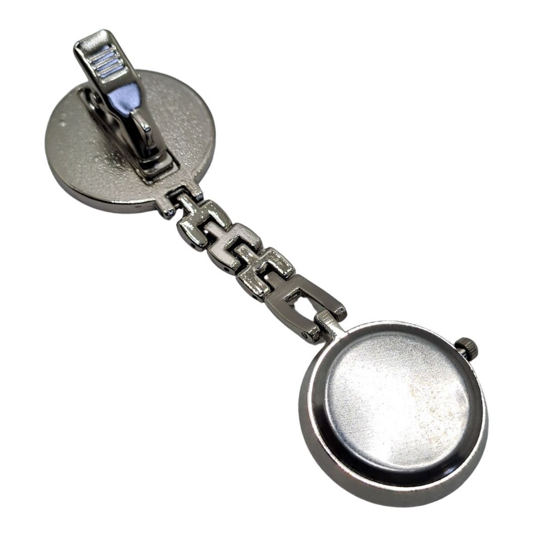 EMOJI SMILEY FACE NAVY BLUE Clip-on Nurse Fob Watch - Quartz Movement Medical Uniform Pocket Watch Medics