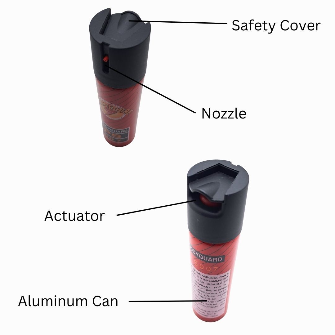 PROSECURE BODYGUARD 60 ML Pepper Spray Self Defense Capsicum Mace Tear Gas Personal Protection Anti Thief Dog Bear Hyena Mugging Defence