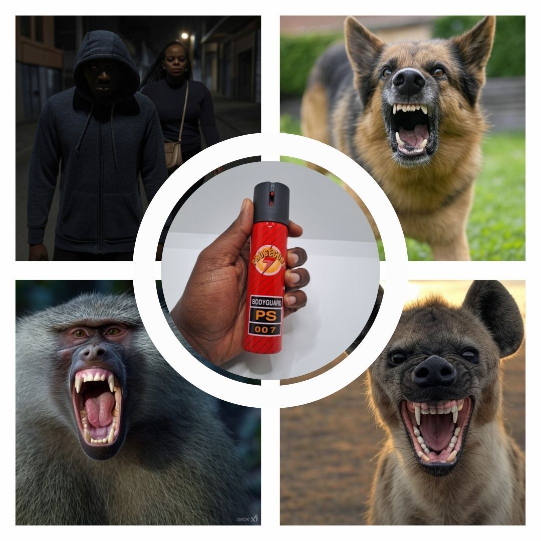 PROSECURE BODYGUARD 60 ML Pepper Spray Self Defense Capsicum Mace Tear Gas Personal Protection Anti Thief Dog Bear Hyena Mugging Defence