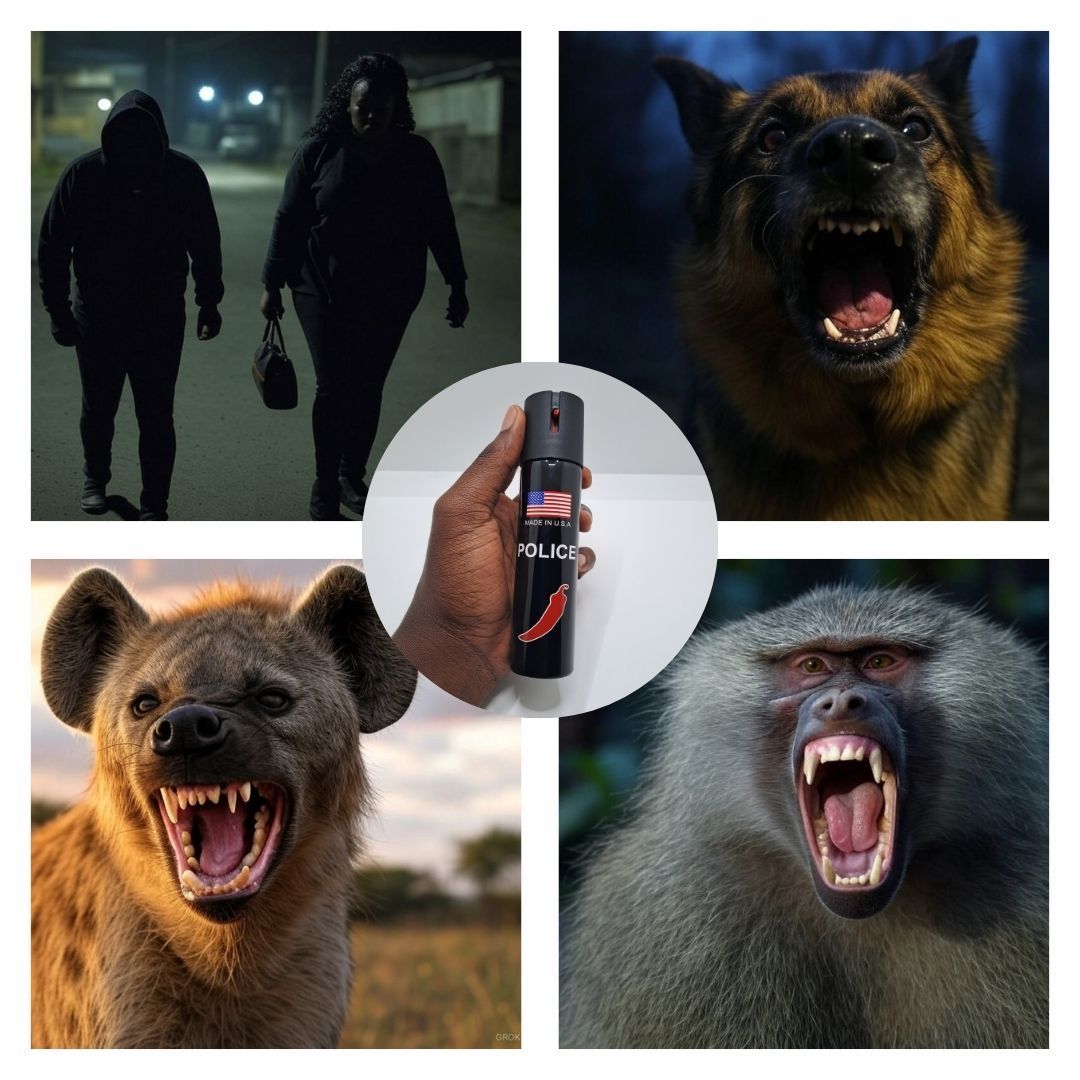POLICE USA 60 ML Pepper Spray Self Defense Capsicum Mace Tear Gas Personal Protection Anti Thief Dog Bear Hyena Mugging Defence