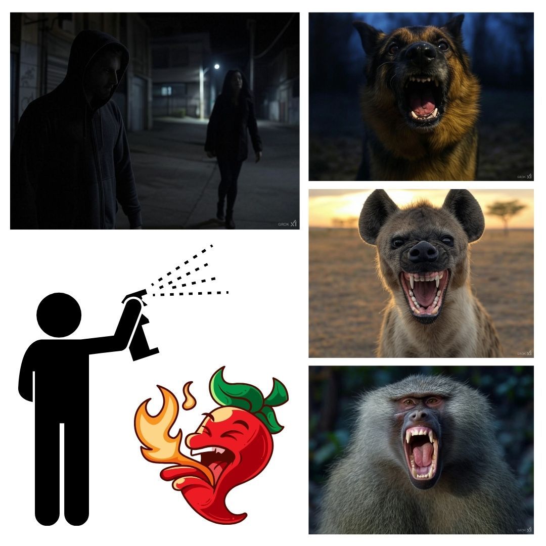 POLICE USA 60 ML Pepper Spray Self Defense Capsicum Mace Tear Gas Personal Protection Anti Thief Dog Bear Hyena Mugging Defence