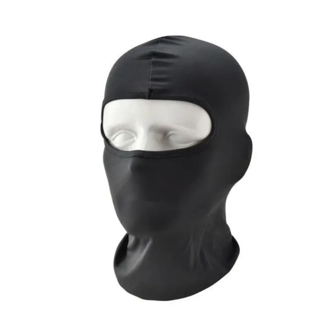 BLACK Ski Mask Balaclava Full Face Helmet Liner One Hole Cycling Bicycle Motorcycle Motorbike Accessory Hunting Tactical Hiking Summer Light Cover Monkey Cap Scarf Durag Beanie Neck Gaiter Men Women