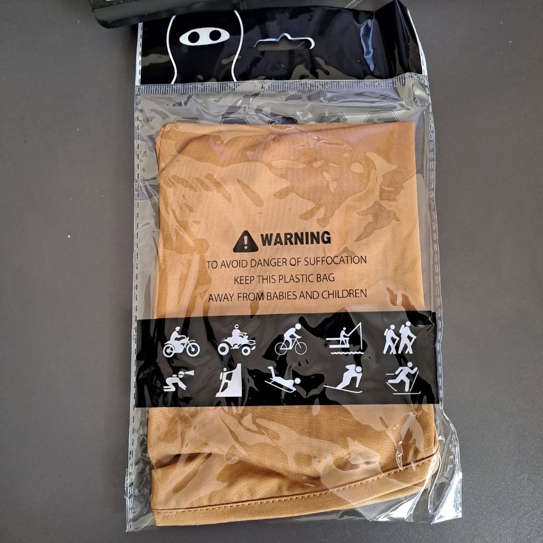 BROWN Ski Mask Balaclava Full Face Helmet Liner One Hole Cycling Bicycle Motorcycle Motorbike Accessory Hunting Tactical Hiking Summer Light Cover Monkey Cap Scarf Durag Beanie Neck Gaiter Men Women