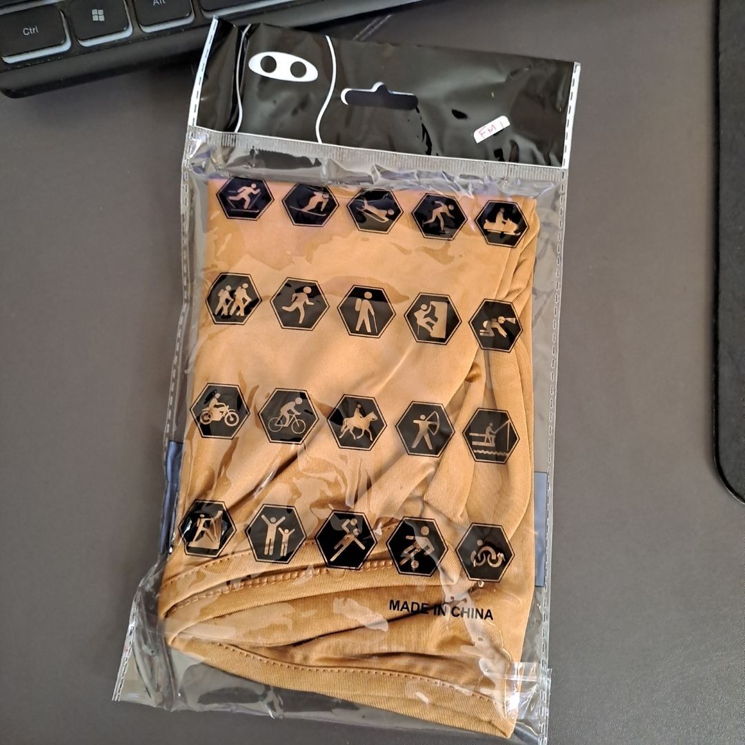 BROWN Ski Mask Balaclava Full Face Helmet Liner One Hole Cycling Bicycle Motorcycle Motorbike Accessory Hunting Tactical Hiking Summer Light Cover Monkey Cap Scarf Durag Beanie Neck Gaiter Men Women