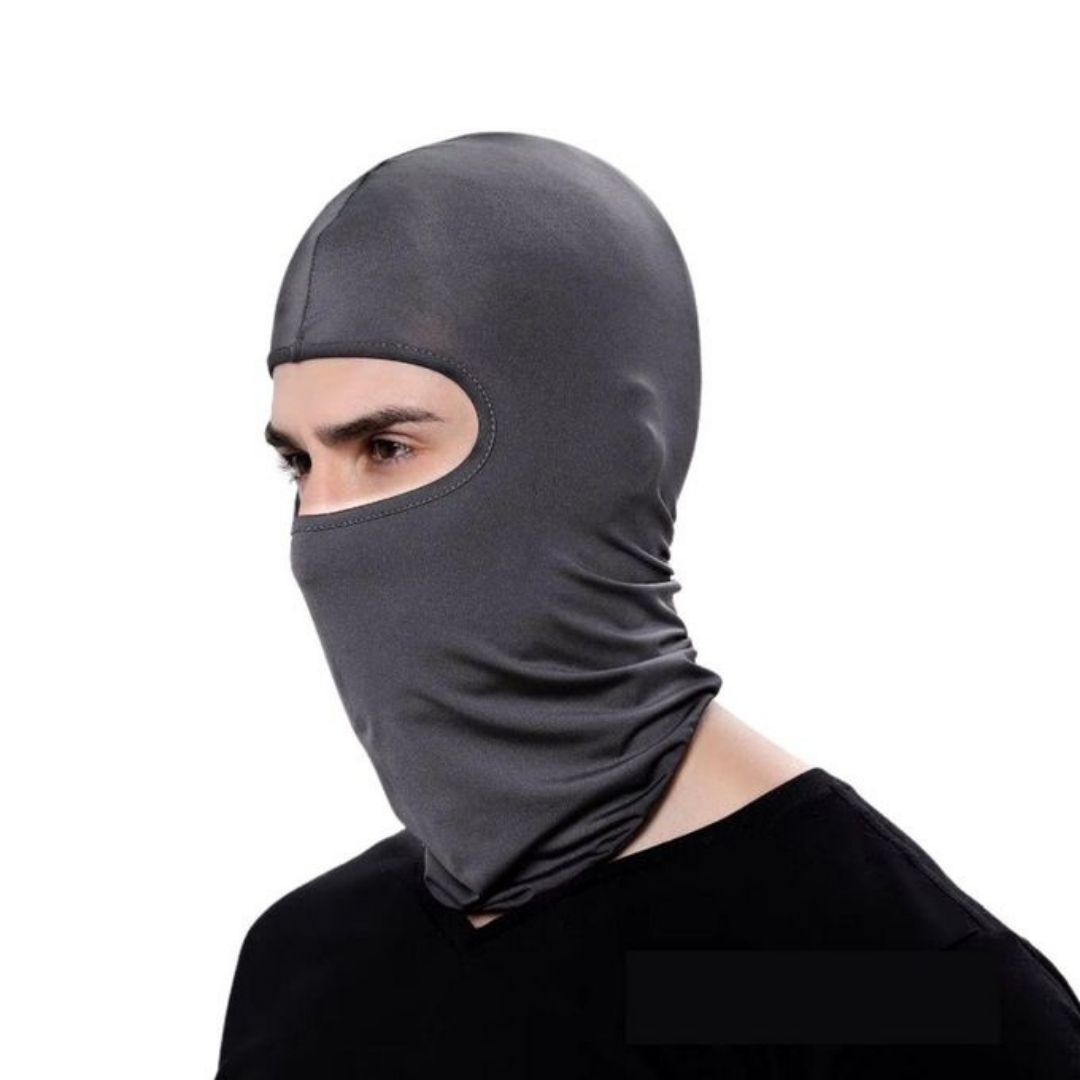 DARK GREY Ski Mask Balaclava Full Face Helmet Liner One Hole Cycling Bicycle Motorcycle Motorbike Accessory Hunting Tactical Hiking Summer Light Cover Monkey Cap Scarf Durag Beanie Neck Gaiter Bandana