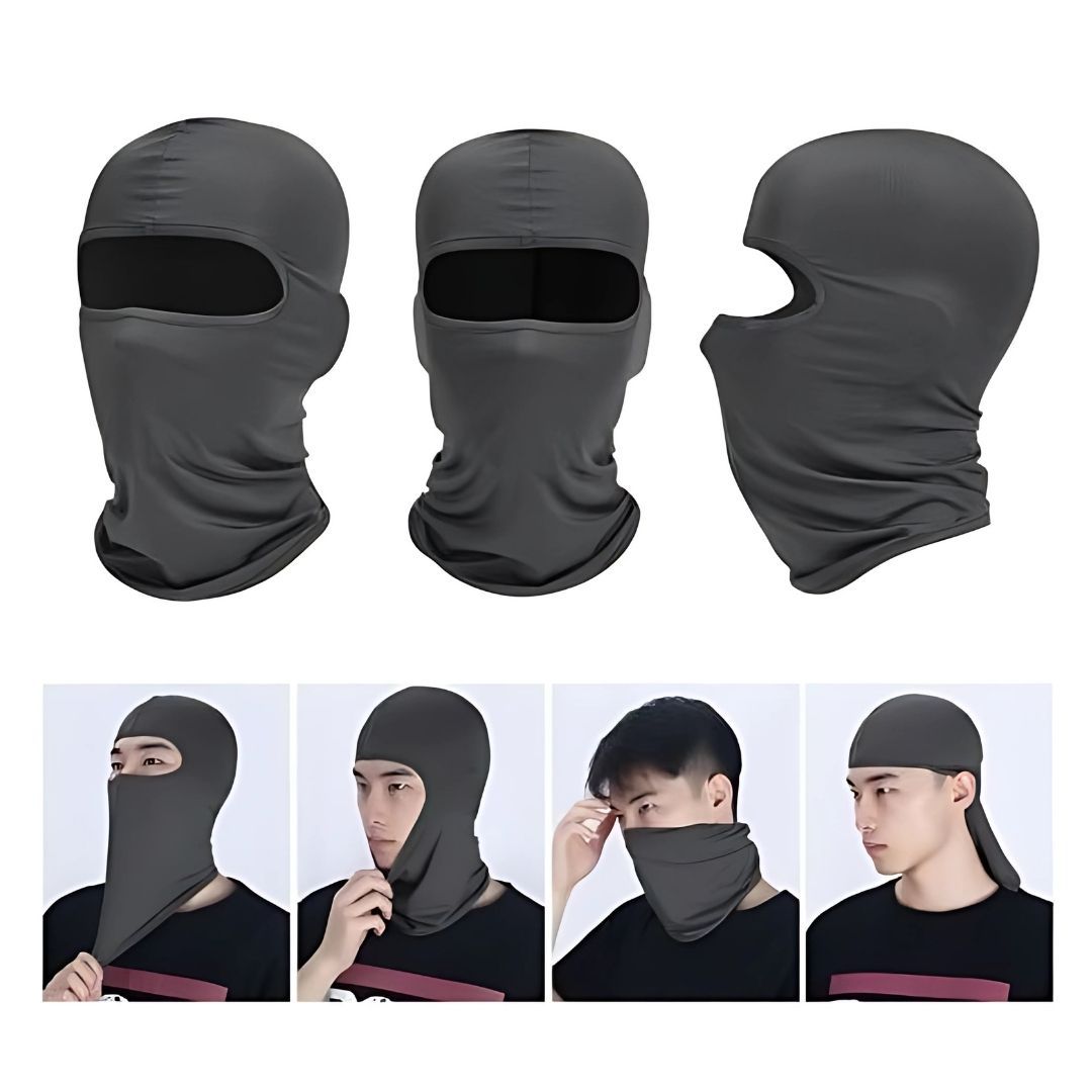 DARK GREY Full Face Ski Mask Balaclava Anti Dust Wind Proof Bike Sports Headgear Motor Riding Cosplay UV Ninja Maandamano Gen Z Designer Light Cover Monkey Cap Scarf Durag Beanie Neck Gaiter Bandana
