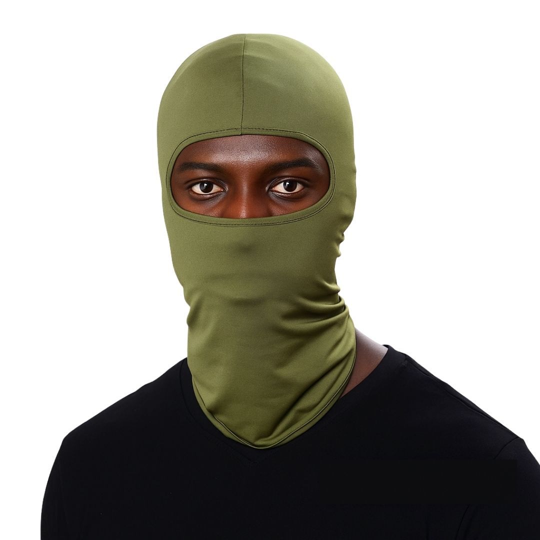 JUNGLE GREEN Ski Mask Balaclava Full Face Helmet Liner One Hole Cycling Bicycle Motorcycle Motorbike Accessory Hunting Tactical Hiking Summer Light Cover Monkey Cap Scarf Durag Beanie Neck Gaiter ARMY