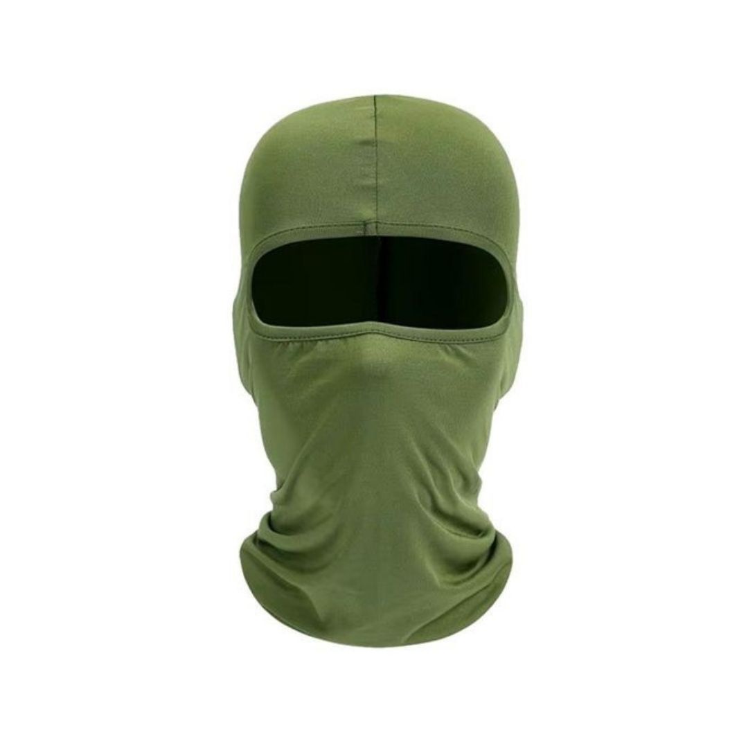 JUNGLE GREEN Ski Mask Balaclava Full Face Helmet Liner One Hole Cycling Bicycle Motorcycle Motorbike Accessory Hunting Tactical Hiking Summer Light Cover Monkey Cap Scarf Durag Beanie Neck Gaiter ARMY