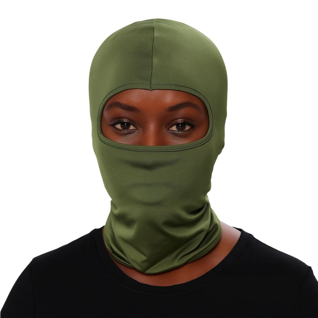 JUNGLE GREEN Ski Mask Balaclava Full Face Helmet Liner One Hole Cycling Bicycle Motorcycle Motorbike Accessory Hunting Tactical Hiking Summer Light Cover Monkey Cap Scarf Durag Beanie Neck Gaiter ARMY