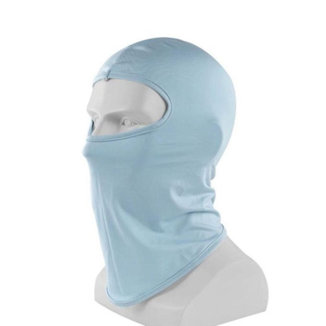 LIGHT SKY BLUE Ski Mask Balaclava Full Face Helmet Liner One Hole Cycling Bicycle Motorcycle Motorbike Accessory Hunting Tactical Hiking Summer Light Cover Monkey Cap Scarf Durag Beanie Neck Gaiter