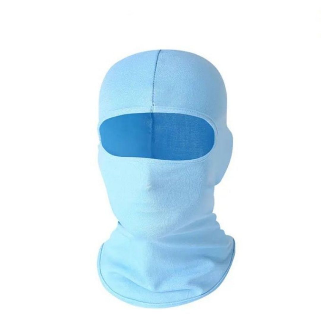 LIGHT SKY BLUE Ski Mask Balaclava Full Face Helmet Liner One Hole Cycling Bicycle Motorcycle Motorbike Accessory Hunting Tactical Hiking Summer Light Cover Monkey Cap Scarf Durag Beanie Neck Gaiter
