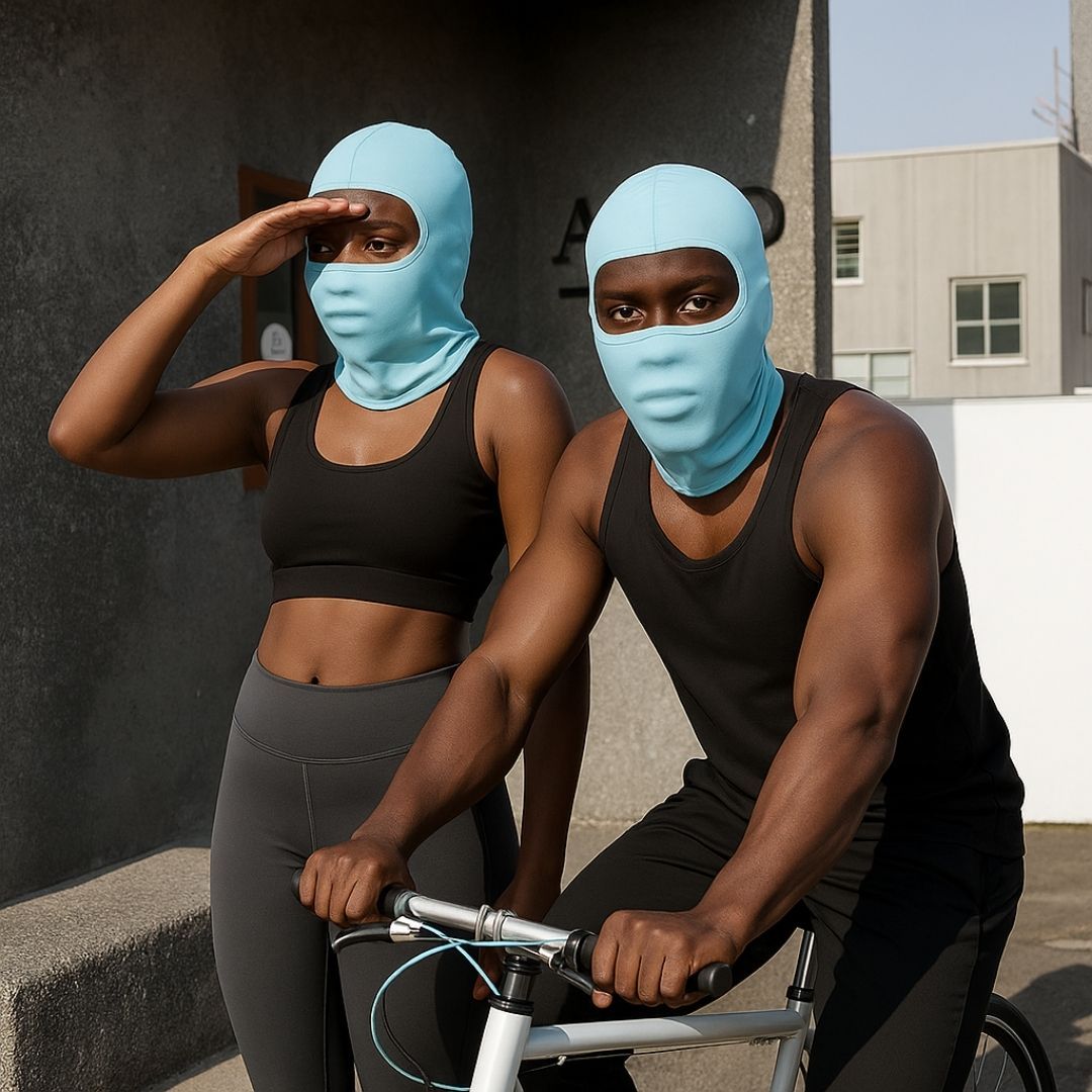 LIGHT SKY BLUE Ski Mask Balaclava Full Face Helmet Liner One Hole Cycling Bicycle Motorcycle Motorbike Accessory Hunting Tactical Hiking Summer Light Cover Monkey Cap Scarf Durag Beanie Neck Gaiter