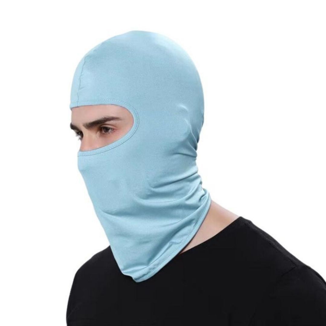 LIGHT SKY BLUE Ski Mask Balaclava Full Face Helmet Liner One Hole Cycling Bicycle Motorcycle Motorbike Accessory Hunting Tactical Hiking Summer Light Cover Monkey Cap Scarf Durag Beanie Neck Gaiter