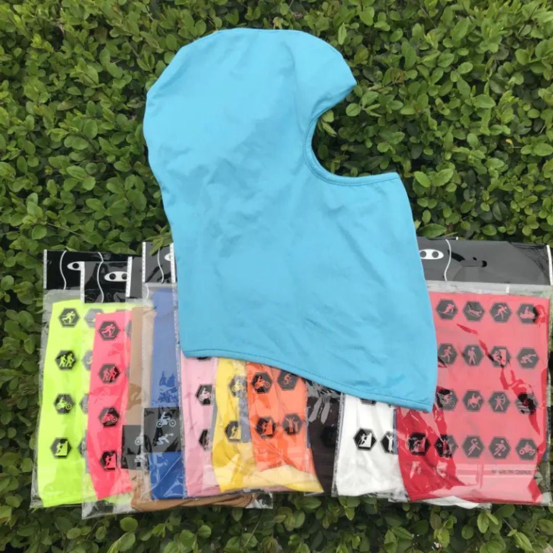 LIGHT SKY BLUE Ski Mask Balaclava Full Face Helmet Liner One Hole Cycling Bicycle Motorcycle Motorbike Accessory Hunting Tactical Hiking Summer Light Cover Monkey Cap Scarf Durag Beanie Neck Gaiter