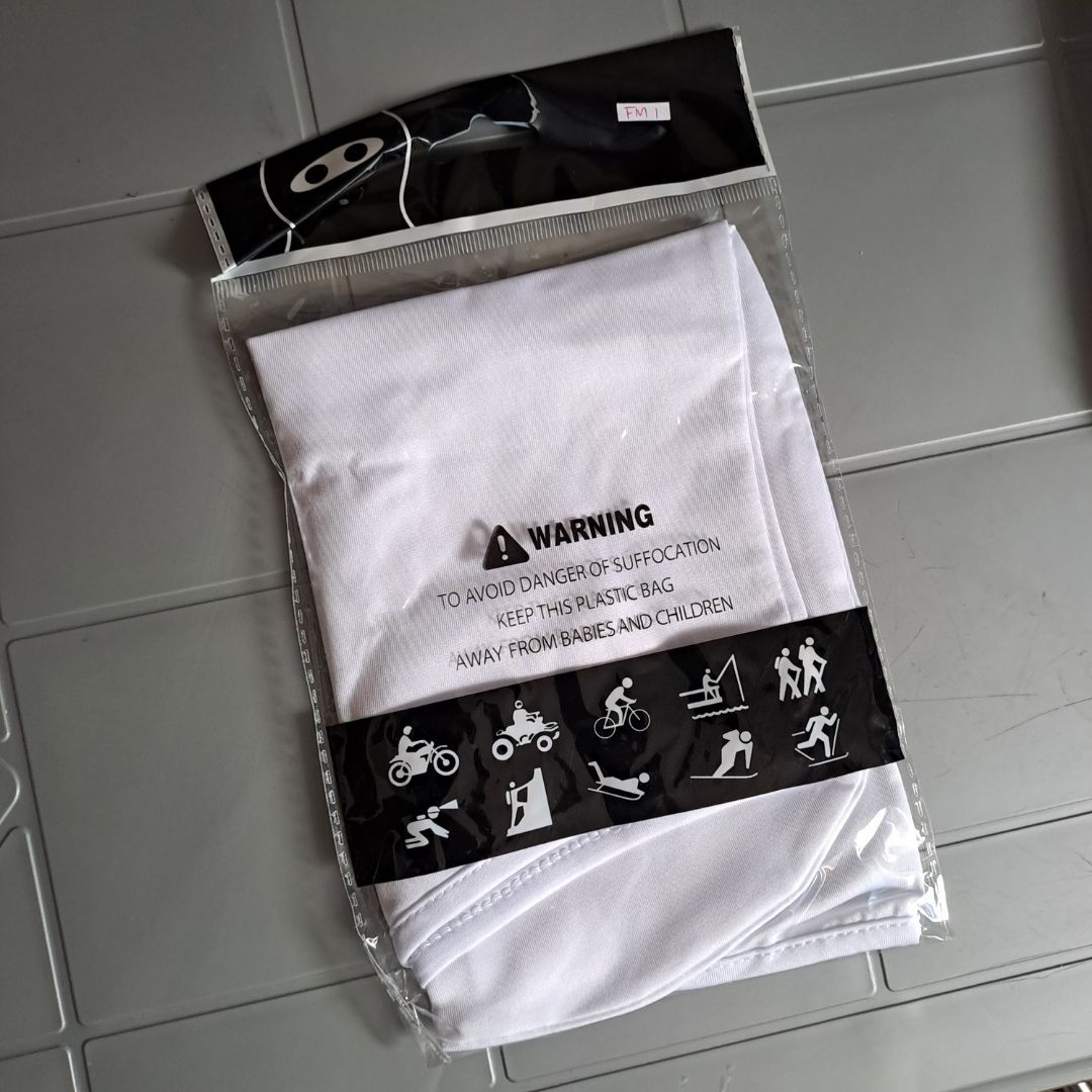 WHITE Ski Mask Balaclava Full Face Helmet Liner One Hole Cycling Bicycle Motorcycle Motorbike Accessory Hunting Tactical Hiking Summer Light Cover Monkey Cap Scarf Durag Beanie Neck Gaiter