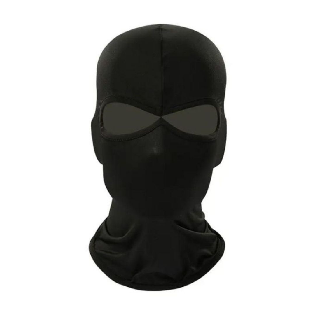 2 Holes Face Mask Balaclava Face Mask Black FM2 Cover Helmet Liner Motorcycle Cycling Ski Monkey Cap Two Polyester Breathable Fabric Tactical Hunting Light Summer Ninja Cosplay Photoshoot Videoshoot