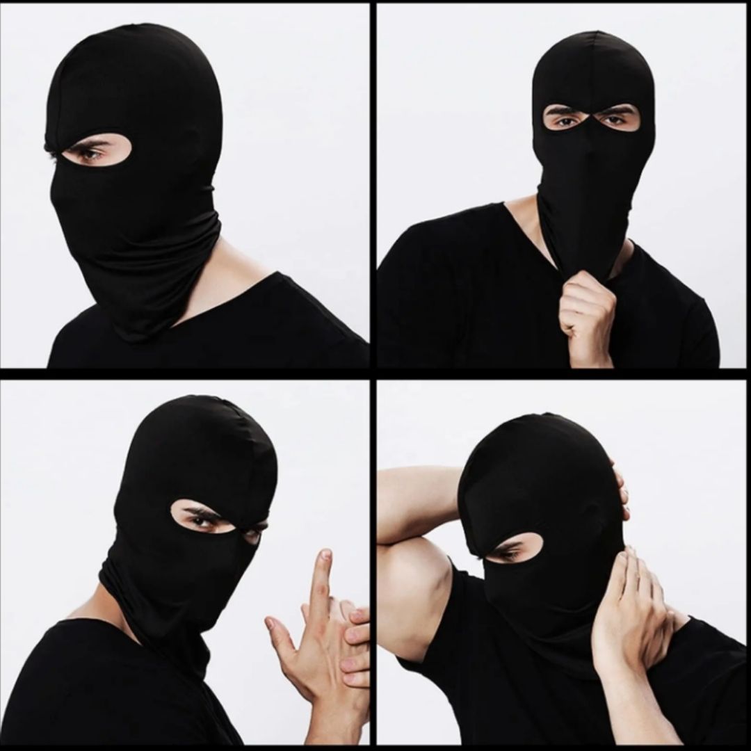 Balaclava Full Face Mask with Two Holes BLACK Ski Cover Polyester Spandex Light Summer Anti Dust Smoke Sweat UV Motorcycle Cycling Tactical Bicycle Accessory Motorbike Skateboard Skating Bike Beach