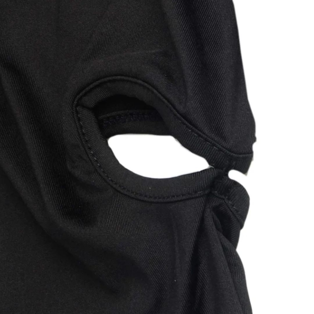 2 Holes Face Mask Balaclava Hat Breathable Windproof Helmet Liner Style FM2 Black Two Unisex Motorcycle Bicycle Motorbike Bike Accessories Light Summer Ski Sun Protection Tactical Hunting Polyester