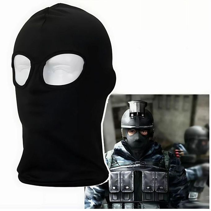 Full Face Ski Mask Balaclava with 2 Two Holes FM-3 Black Light Cover Summer Sports Tactical Cosplay Acting Photo Video Shoot Skiing Skating Cycling Bicycle Motorbike Motorcycle Accessory Monkey Cap